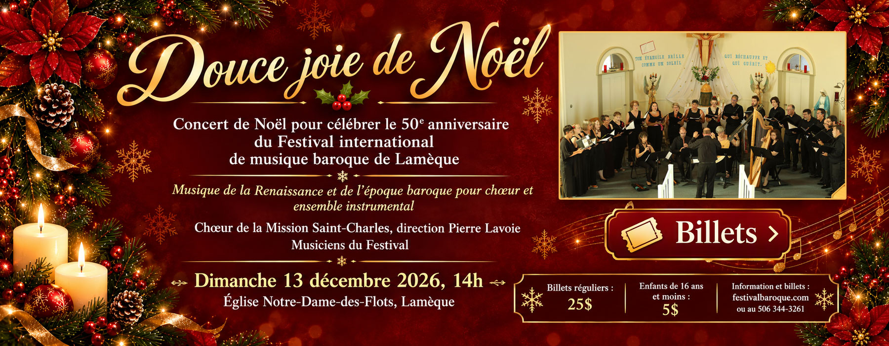 Douce joie de NoÃ«l - Concert de NoÃ«l du Festival international de musique baroque de LamÃ¨que